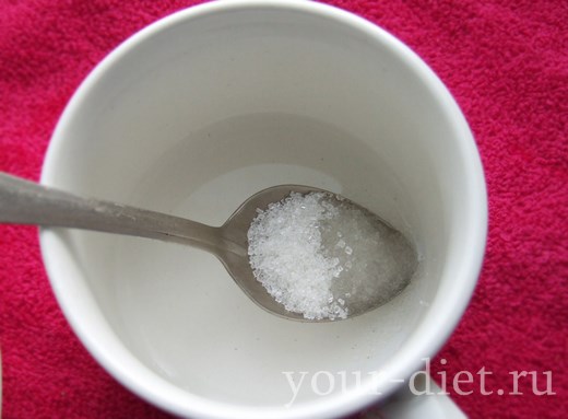 Уксус и сахар в воде