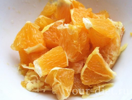 Салат из апельсинов, помидоров, сельдерея