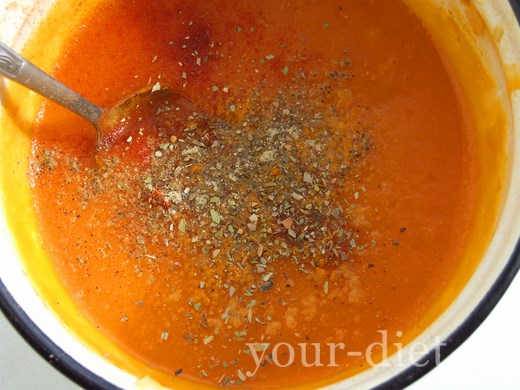 Морковный суп с тминным маслом